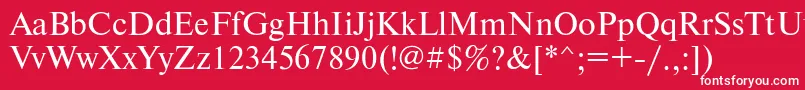 Newtonkoictt Font – White Fonts on Red Background