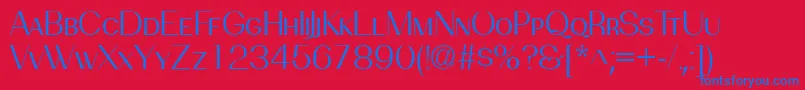 PassionsanspdbeBooksmallca Font – Blue Fonts on Red Background