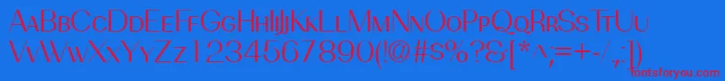 PassionsanspdbeBooksmallca Font – Red Fonts on Blue Background