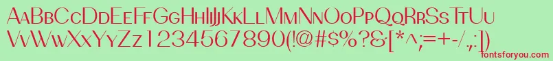 PassionsanspdbeBooksmallca Font – Red Fonts on Green Background