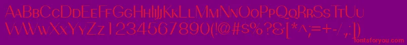 PassionsanspdbeBooksmallca Font – Red Fonts on Purple Background