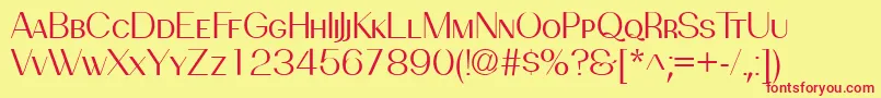 PassionsanspdbeBooksmallca Font – Red Fonts on Yellow Background