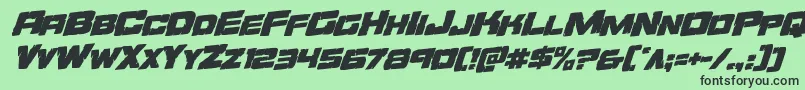 Orecrusherrotal Font – Black Fonts on Green Background