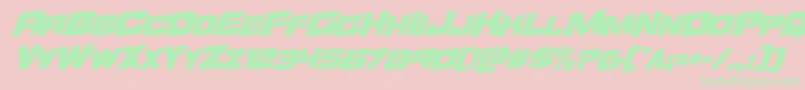 フォントOrecrusherrotal – ピンクの背景に緑の文字