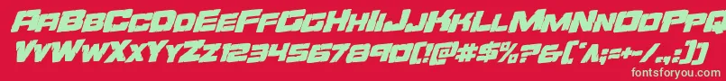 Orecrusherrotal Font – Green Fonts on Red Background