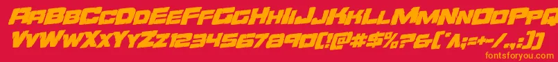 Orecrusherrotal Font – Orange Fonts on Red Background