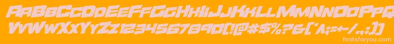 Orecrusherrotal Font – Pink Fonts on Orange Background