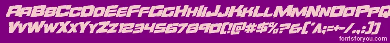 Orecrusherrotal Font – Pink Fonts on Purple Background