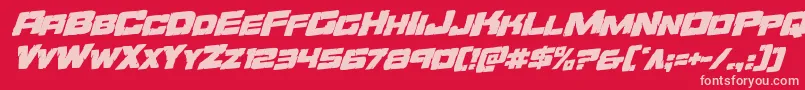 Orecrusherrotal Font – Pink Fonts on Red Background