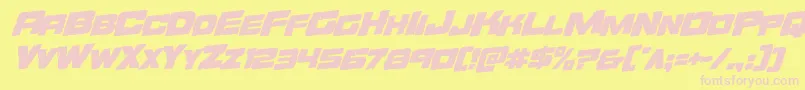 Orecrusherrotal Font – Pink Fonts on Yellow Background