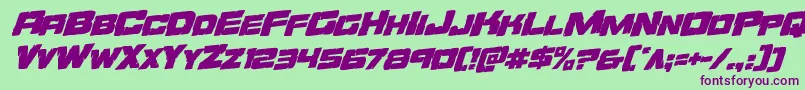Orecrusherrotal Font – Purple Fonts on Green Background