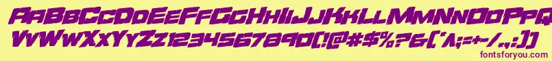 Orecrusherrotal Font – Purple Fonts on Yellow Background