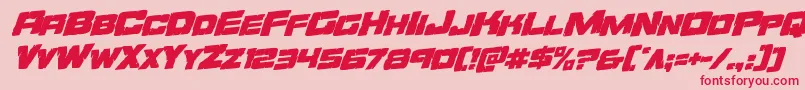 Orecrusherrotal Font – Red Fonts on Pink Background