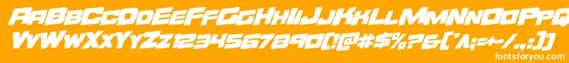 Orecrusherrotal Font – White Fonts on Orange Background