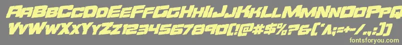 Orecrusherrotal Font – Yellow Fonts on Gray Background