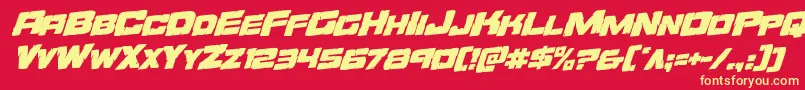 Orecrusherrotal Font – Yellow Fonts on Red Background