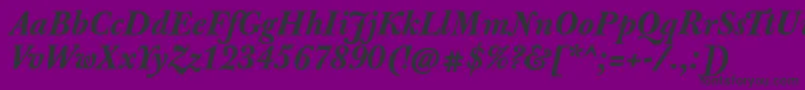 JbaskervilletxnBolditalic Font – Black Fonts on Purple Background