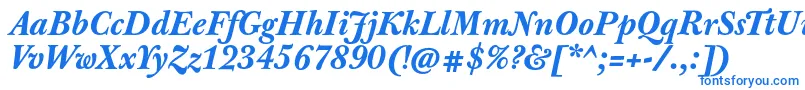 JbaskervilletxnBolditalic Font – Blue Fonts on White Background