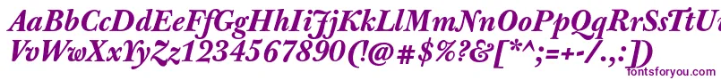 JbaskervilletxnBolditalic Font – Purple Fonts on White Background