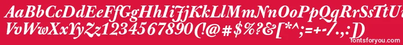 JbaskervilletxnBolditalic Font – White Fonts on Red Background