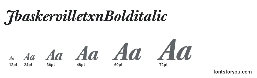 JbaskervilletxnBolditalic Font Sizes
