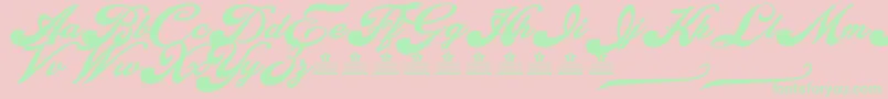 BobbersPersonalUse Font – Green Fonts on Pink Background