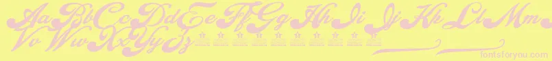 BobbersPersonalUse Font – Pink Fonts on Yellow Background