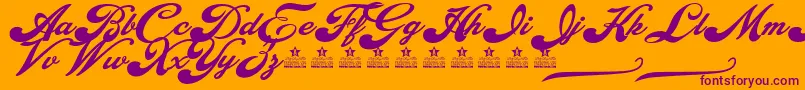 BobbersPersonalUse Font – Purple Fonts on Orange Background