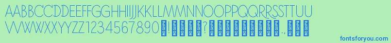 JonahRegular Font – Blue Fonts on Green Background