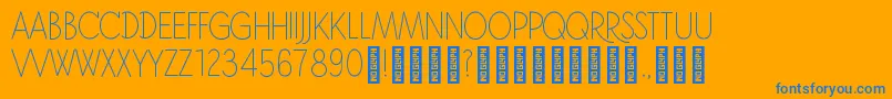 Шрифт JonahRegular – синие шрифты на оранжевом фоне