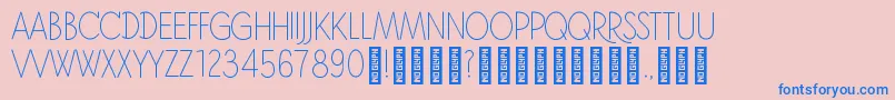 フォントJonahRegular – ピンクの背景に青い文字