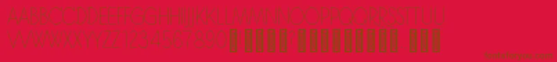 JonahRegular-fontti – ruskeat fontit punaisella taustalla