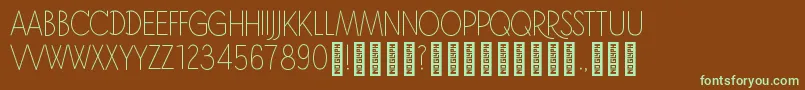 JonahRegular Font – Green Fonts on Brown Background