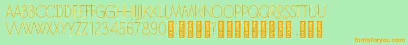 JonahRegular Font – Orange Fonts on Green Background