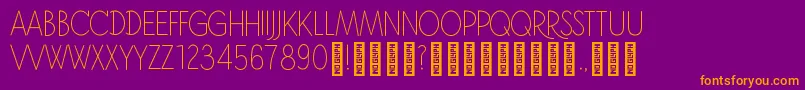 JonahRegular Font – Orange Fonts on Purple Background