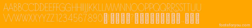 JonahRegular-fontti – vaaleanpunaiset fontit oranssilla taustalla