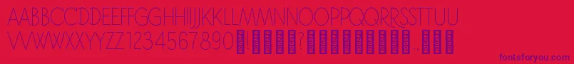 JonahRegular Font – Purple Fonts on Red Background