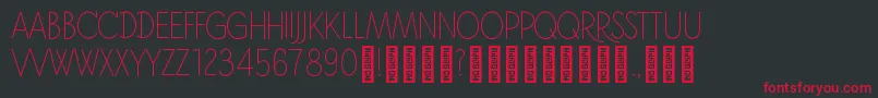 JonahRegular Font – Red Fonts on Black Background