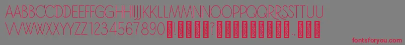 JonahRegular Font – Red Fonts on Gray Background