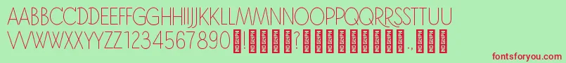 JonahRegular Font – Red Fonts on Green Background