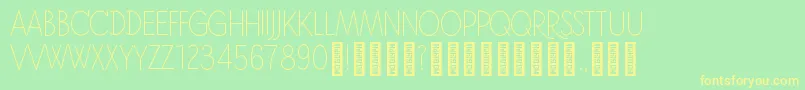 JonahRegular Font – Yellow Fonts on Green Background