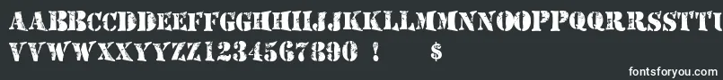 Mashed Font – White Fonts on Black Background