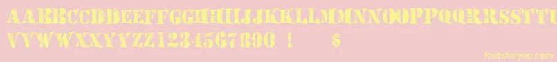 Mashed Font – Yellow Fonts on Pink Background