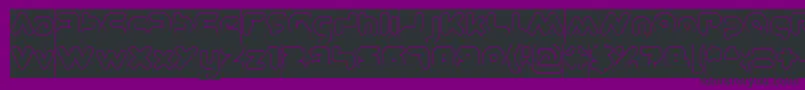 DominiqueHollowInverse Font – Black Fonts on Purple Background