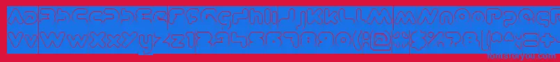 fuente DominiqueHollowInverse – Fuentes Azules Sobre Fondo Rojo