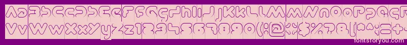 DominiqueHollowInverse Font – Pink Fonts on Purple Background