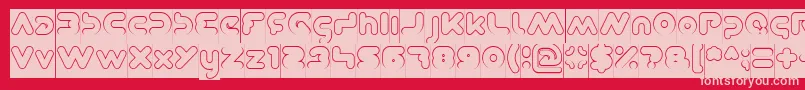 DominiqueHollowInverse Font – Pink Fonts on Red Background