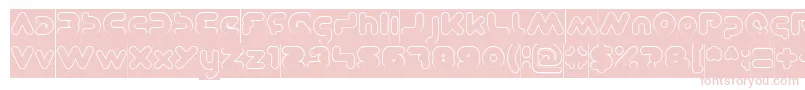 DominiqueHollowInverse-Schriftart – Rosa Schriften