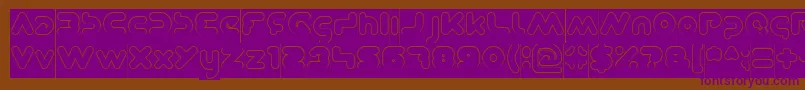 DominiqueHollowInverse Font – Purple Fonts on Brown Background