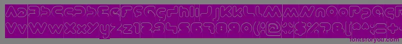 DominiqueHollowInverse Font – Purple Fonts on Gray Background